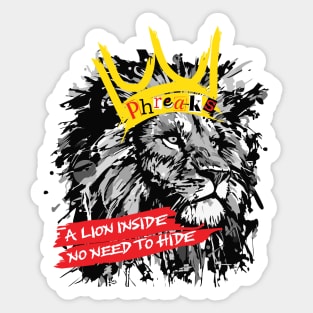 Street Art Punk Lion Sticker